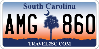 SC license plate AMG860