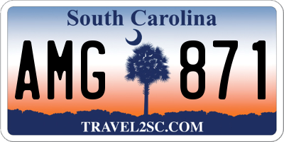 SC license plate AMG871