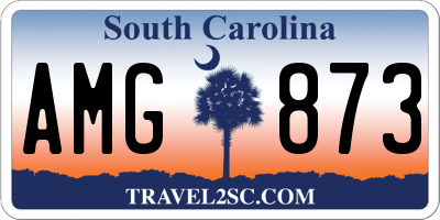 SC license plate AMG873