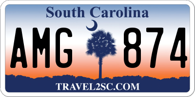 SC license plate AMG874