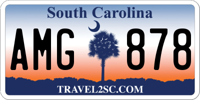 SC license plate AMG878