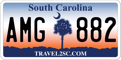 SC license plate AMG882