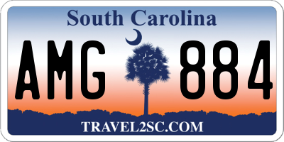 SC license plate AMG884
