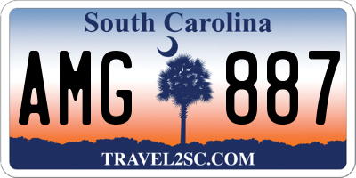 SC license plate AMG887