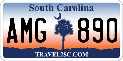 SC license plate AMG890