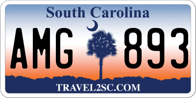 SC license plate AMG893