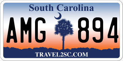 SC license plate AMG894