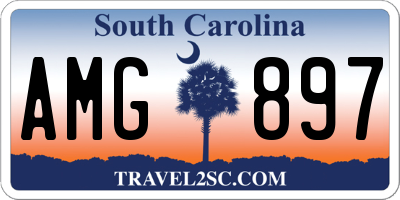 SC license plate AMG897