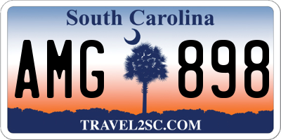 SC license plate AMG898