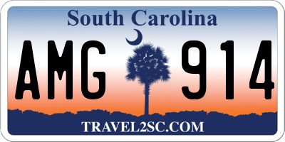 SC license plate AMG914