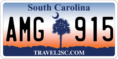 SC license plate AMG915
