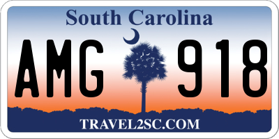 SC license plate AMG918