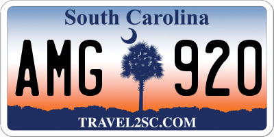 SC license plate AMG920