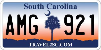 SC license plate AMG921