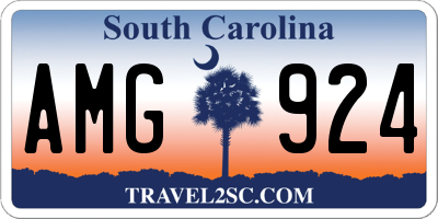 SC license plate AMG924