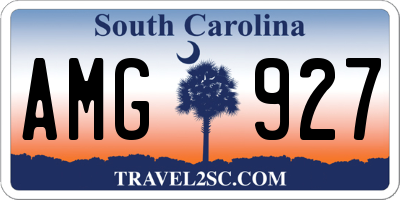 SC license plate AMG927