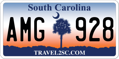 SC license plate AMG928