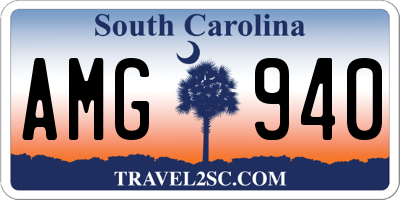 SC license plate AMG940