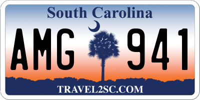 SC license plate AMG941