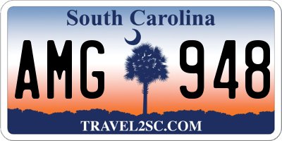 SC license plate AMG948