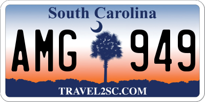 SC license plate AMG949