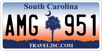 SC license plate AMG951