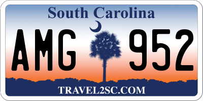SC license plate AMG952