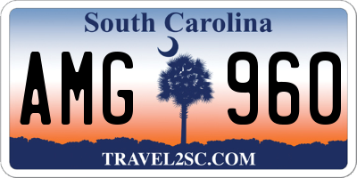 SC license plate AMG960
