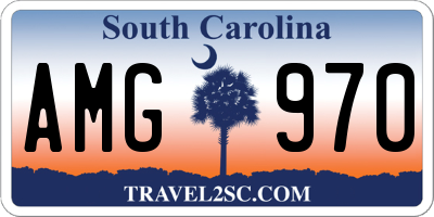 SC license plate AMG970