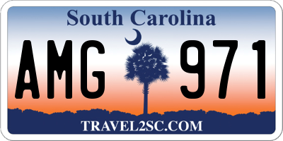 SC license plate AMG971