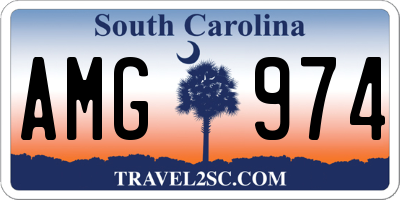 SC license plate AMG974