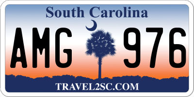 SC license plate AMG976