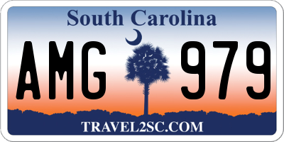 SC license plate AMG979