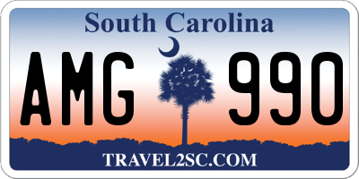 SC license plate AMG990
