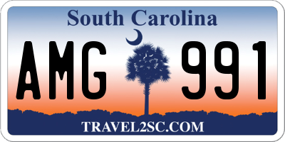 SC license plate AMG991