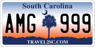 SC license plate AMG999
