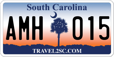 SC license plate AMH015