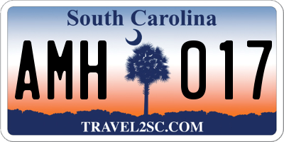 SC license plate AMH017