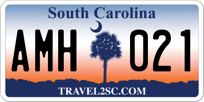 SC license plate AMH021