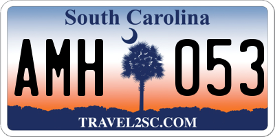 SC license plate AMH053