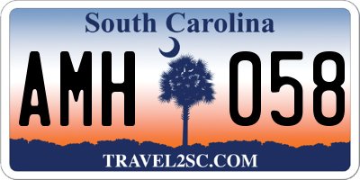 SC license plate AMH058