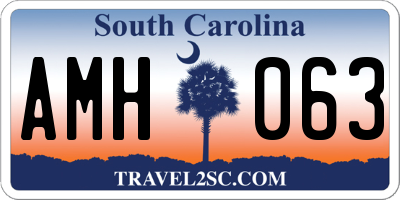 SC license plate AMH063