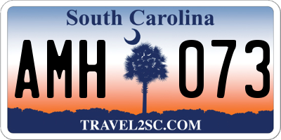 SC license plate AMH073