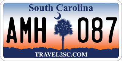 SC license plate AMH087