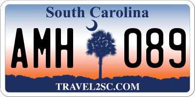 SC license plate AMH089