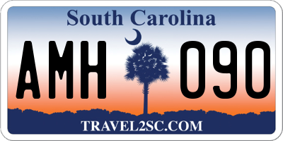 SC license plate AMH090