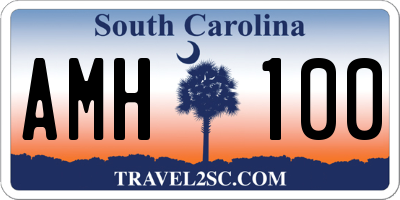 SC license plate AMH100