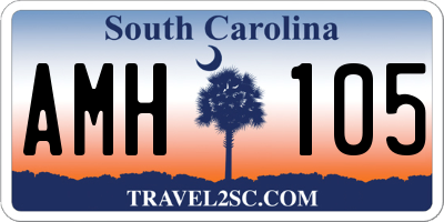 SC license plate AMH105