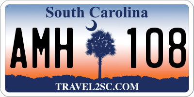 SC license plate AMH108