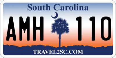 SC license plate AMH110
